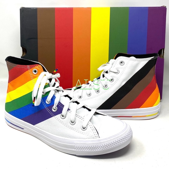 Converse Ctas High Pride White University Red Men's Size 10.5 167758C - Picture 6 of 8